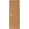 Дверь стеклянная HARVIA 8х19 коробка ольха, стекло бронза D81901L