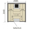 Сауна HARVIA SOLID INDOOR S2122LD с электрокаменкой